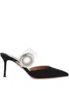 Aquazzura 75mm Crystal Hoop Pointed-toe Mules