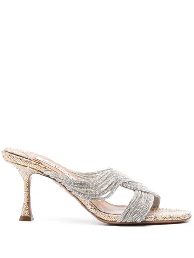 AQUAZZURA 75MM GATSBY MULES