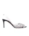 Aquazzura Gatsby 75 Crystal-embellished Sling Pumps In White