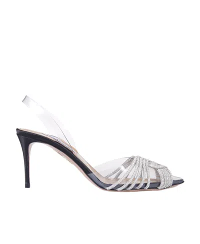 AQUAZZURA AQUAZZURA GATSBY EMBELLISHED SLINGBACK PUMPS