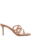 Aquazzura Infinito Sandal 75 In Miele In Braun