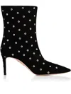 Aquazzura 75mm Matignon Crystal Boots In Black