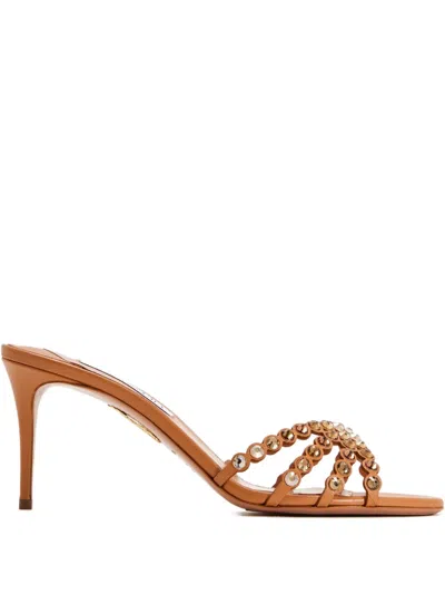 Aquazzura 75mm Tequilla Sandals In Brown