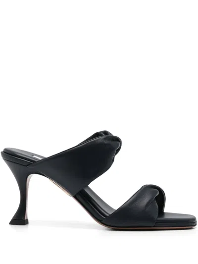 Aquazzura Twist Mules 75mm In Blau