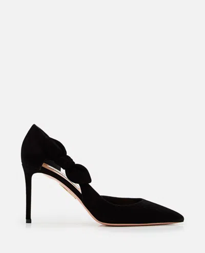 Aquazzura 85 Mm Very Bow Tie Pump In Black