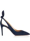 Aquazzura Bow Tie Pointed Toe Pump In Multi