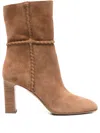 Aquazzura 85mm Braided Heeled Boot In Brown