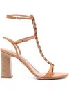 Aquazzura 85mm Destiny Gladiator Sandals In Brown