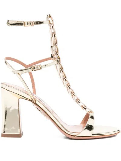 Aquazzura 85mm Destiny Sandals In Yellow