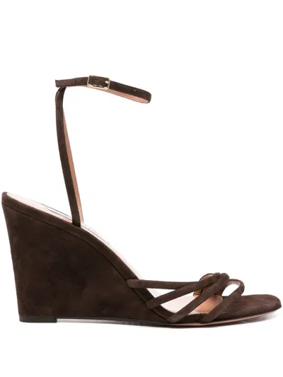 Aquazzura 85mm Latour Sandals In Brown