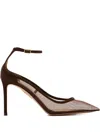 Aquazzura 85mm Love Affair Ankle-strap Mesh Pumps