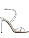 Aquazzura Embellished Leather Love Struck Sandals