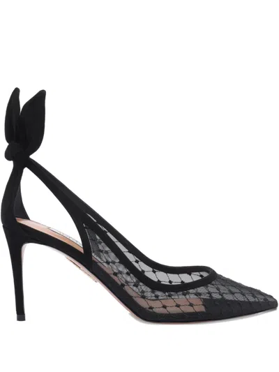 AQUAZZURA 85MM MESH PUMPS