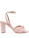 Aquazzura Nina Knot Ankle-strap Sandals In Pink