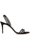 Aquazzura 85mm So Nude Sandals In Black
