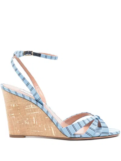 Aquazzura Tati 85 Wedge In Blue