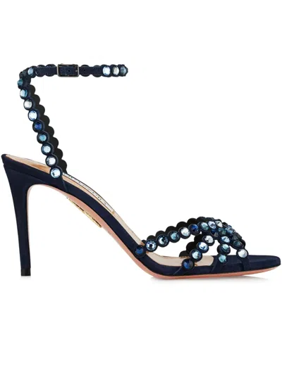 Aquazzura 85mm Tequila Sandals In Blue