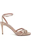 Aquazzura 85mm Tequilla Printed Heeled Sandals In Multi