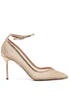 Shop Aquazzura 90mm Asha Pumps In 黄色