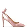 Aquazzura 90mm Slingback Leather Pumps In Pink