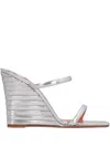Aquazzura Riviera Wedge-sandalen 95mm In Gray