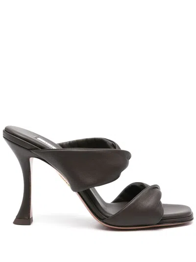 Aquazzura 95mm Twist Sandals In 褐色