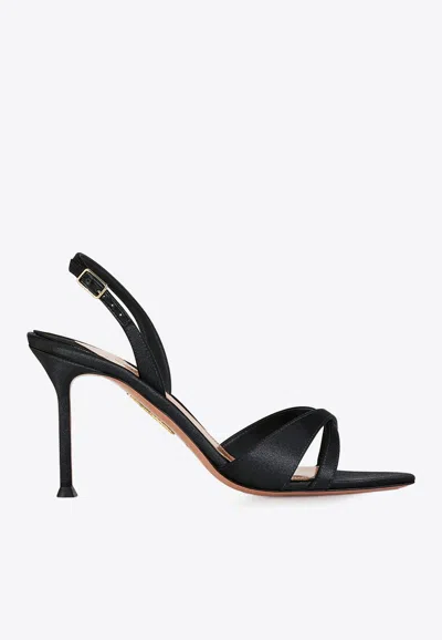 Aquazzura Alex 85 Sandals In Black