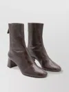 Aquazzura Almond Toe Ankle Boots With Block Heel