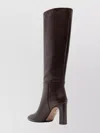 Aquazzura Almond Toe High Shaft Block Heel Boots In Multi