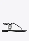 Aquazzura Almost Bare Crystal-embellished Pvc Sandals In Black