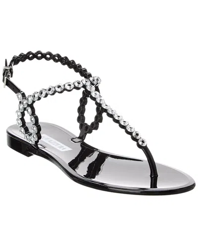 Aquazzura Almost Bare Crystal-embellished Pvc Sandals In Black