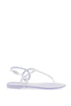 Aquazzura Almost Bare Crystal Jelly Sandal Fl In Purple
