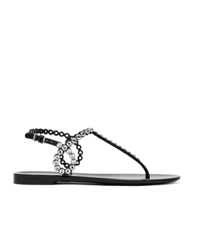 Aquazzura Almost Bare Crystal-embellished Pvc Sandals In Black