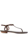 Aquazzura Almost Bare Raffia-effect Sandals In Brown