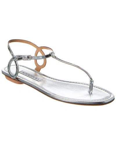 Aquazzura Almost Bare Leather Sandal In Animal Print