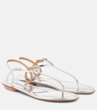 Aquazzura Gold Leather Sandals