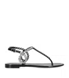 Aquazzura Almost Bare Crystal-embellished Pvc Sandals In Black