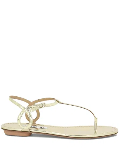 Aquazzura Almost Bare Sling Back Sandals In 金色