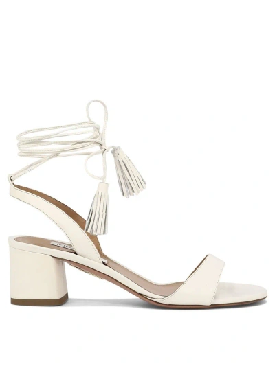 Aquazzura Alu 50 Sandals White