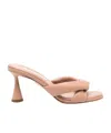 Aquazzura Amore 95mm Twisted Leather Mules In Nude