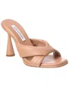 Aquazzura Amore 95mm Twisted Leather Mules In Pink