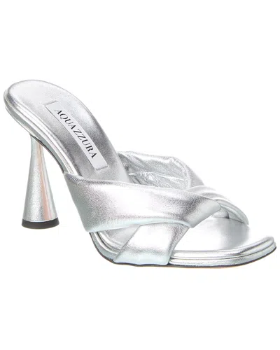 AQUAZZURA AMORE 95 LEATHER MULE