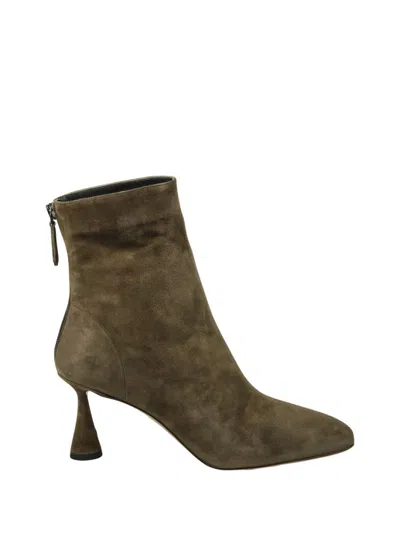 Aquazzura Love Suede Ankle Bootie 75 In Green