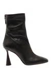 Aquazzura 95mm Amore Leather Ankle Boots In Black
