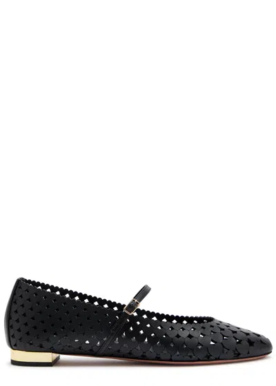 AQUAZZURA AQUAZZURA AMOUROSE 10 LASER-CUT LEATHER FLATS
