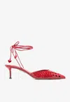 Aquazzura Amourose 50 Leather Openwork Pumps