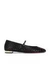 Aquazzura Amourose Cutout Leather Ballet Flats In Black