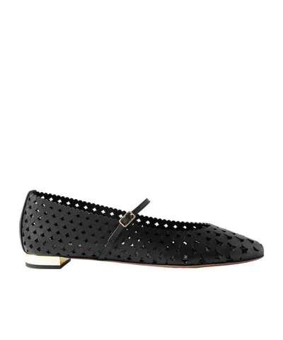 Aquazzura Amourose Ballet Flats In Black