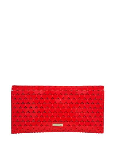 Aquazzura Amourose Heart-pattern Clutch Bag In Red