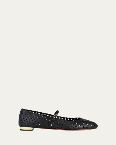 AQUAZZURA AMOUROSE MARY JANE BALLERINA FLATS
